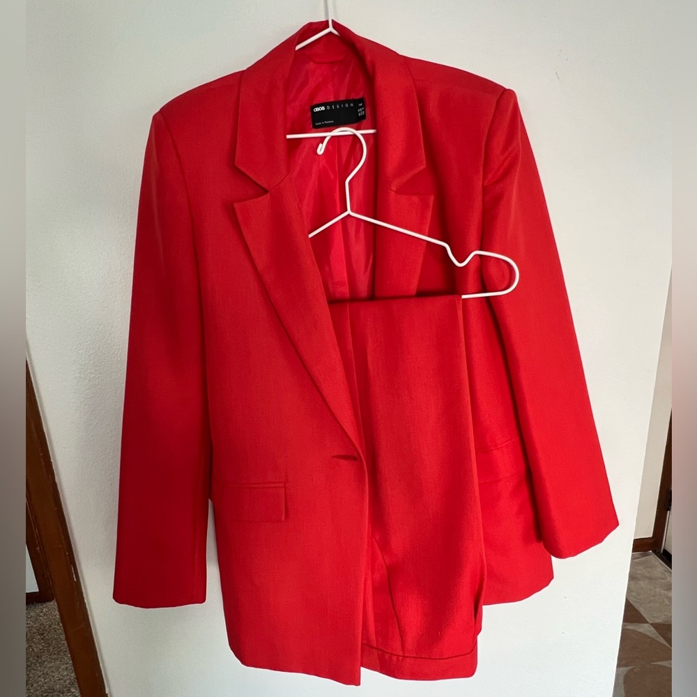 ASOS Coral Suit w/ Crop Pants — Never Worn